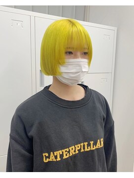 シーラス(cirrus) 【mori担当】レモンイエロー×ミニボブ20代/30代/40代/50代