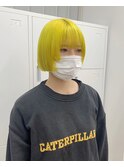 【mori担当】レモンイエロー×ミニボブ20代/30代/40代/50代