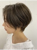ハンサムショート×オリーブカラー