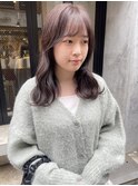 【松本咲花】ブリーチなしラベンダーグレージュ透明感冬カラー