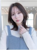 レイヤーカット/くびれヘア/前髪/韓国ヘア/小顔/大人かわいい