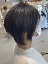 《*カットのみでも柔らかい質感を*》暗髪でも繊細なカット技術で、まるで透き通るような髪質に＊[静岡]