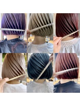 リノショアーズ 日本大通り店(RINOSHORES) 大人可愛いハイトーンブリーチブロンド系ボブ高発色カラー