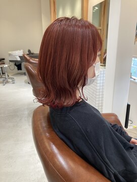 ファスナーグランデ(fustener grande) ゆるふわ外ハネ　ピンクカラー