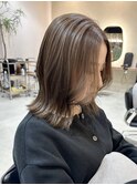 ショートボブワンブリーチカラー脱白髪染めハイライトローライト