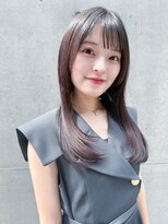 黒髪ストレート×ロングレイヤー