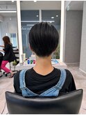 小顔見せショートベージュカラーブリーチしない透明感カラー