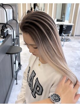 ウル 岡山駅店(ULu.) 外国人風ハイトーンカラー髪質改善トリートメントULu岡山