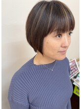 ヘアーマツシタ(Hair Matsushita) 前髪おもめショートスタイル