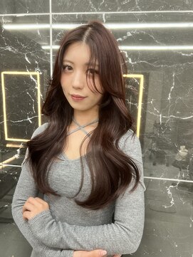 サイン 渋谷(SIGN) ハッシュカットレイヤーカットグレージュカラーインナーカラー