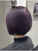 ラベンダーピンク/ショートボブ/ピンクバイオレット/表参道/原宿
