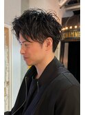 【ERI】清潔感学生ビジネスマンツーブロニュアンスパーマメンズ