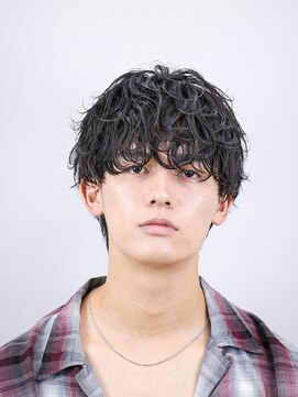 オーシャントーキョー 大阪(OCEAN TOKYO) シャドウパーマ波巻きパーマツーブロック無造作マッシュ