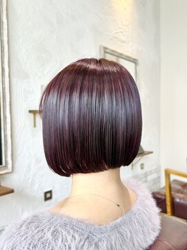 ミニボブ/ボブ/チェリーレッド/レッドカラー/福岡/天神/大名