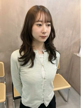 ユッカ 京橋(YUCCA) 【YUCCA】ミディアムレイヤーオリーブベージュブラウン