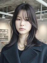ノラ シブヤ(NORA)&nbsp;ハッシュカットミディアムレイヤーボブレイヤー顔まわりレイヤー