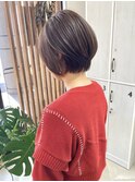 ショートボブ×ブラウンカラー