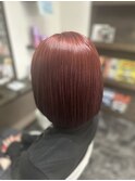 #ブリーチ#ワインレッド#ボブ#ブリーチカラー#ハイトーン