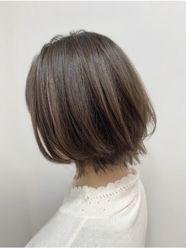 ジエクト 本店(The Ect) 白髪ぼかしハイライト×ミルクティブラウン×イルミナ×白髪染め