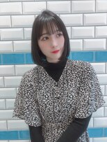 シー バイ ロンド 新宿(Sea by Lond)&nbsp;【佐藤健太郎】シースルーシアーカラー切りっぱなしボブ　新宿