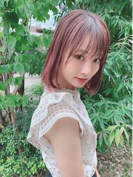 イース バイ アンブルリュクス 北千住(Ease by amble luxe) 前髪くびれイメチェンイヤリングカラーラベンダーカラー