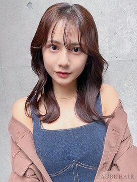 オーブ ヘアー リラ 九大学研都市店(AUBE HAIR rela) 20代・30代_顔回りレイヤー_くびれ巻き