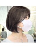 【修】20代30代40代◎透明感カラー×韓国切りぱなしボブ