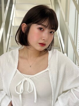 ウル 表参道(HOULe) 艶髪 ボブ 髪質改善 ベージュカラー 酸熱 透明感カラー