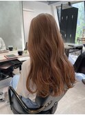 レトロガーリー_ベージュ_ウェーブヘア
