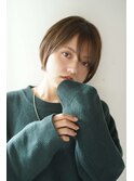 くびレイヤーエモージュグレージュカラーくびれショート/吉祥寺