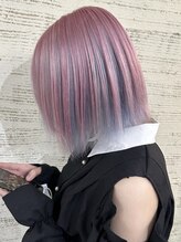 ヘアーメイクビロー タカマツ(Hair Make Billow takamatsu) pink×blue