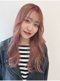 20代30代大人かわいいゆるふわ愛されシア―ピンク韓国ウェーブ