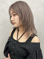 ロイ(Roi)&nbsp;ハイレイヤーミルクティーカラーシースルーバング20代30代40代