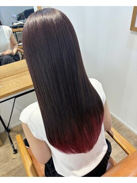 アーブル ヘアーアンドメイク(ARBRE) 髪質改善トリートメントオレンジ裾カラー