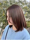ブリーチなし/モカブラウン/顔まわりレイヤー