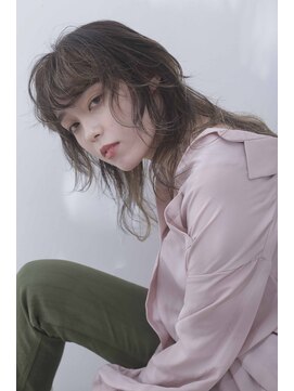 モードケイズ 調布店(MODE K's) 韓国ヘア_ウルフレイヤーミニウルフチェリーブラウン調布顔周り