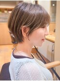 40代50代ショートボブウルフカットミディアムレイヤー小顔