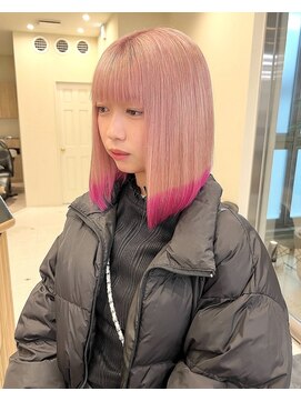 ベル 表参道Terrace(Belle) 極上薄ピンクにビビットピンクのデザインカラーが可愛いすぎた★