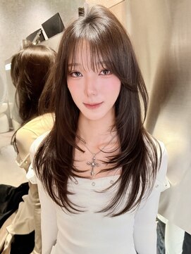 グロー オオミヤ アネックス 大宮(GLROW OMIYA ANNEX) フェミニンロング×縮毛矯正髪質改善顔周りレイヤーカット[大宮