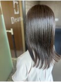 ココアブラウンの髪質改善ロング×ナチュラルストレート