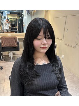 ラピス 横浜(Lapis) ミルクティーベージュシールエクブリーチカラーレイヤーカット