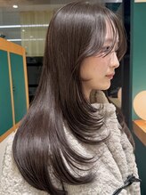 エム(M) ココアブラウン×大人レイヤーカット