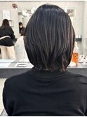 肩上ボブ大人可愛いボブひし形ボブアッシュベージュ