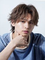 アルファ 新宿(alpha)&nbsp;フェザーパーマ/ブルーブラック/刈り上げセンターパート[新宿]