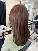 ショコラピンクショコラブラウンピンクブラウンレイヤーカット