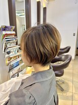 ヘアアーク(HAIR arc)&nbsp;ショートボブ#前下がり#ニュアンスカラー#ひし形#くびれかわいい