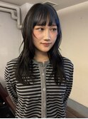 ミディアムレイヤーカット顔まわりカットハッシュカット