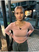 大分ショートボブ顔周りレイヤーカット髪質改善カラー