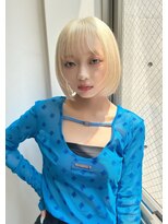 サロン ド ミルク 渋谷(salon de MiLK)&nbsp;ボブレイヤーカット顔周りレイヤーカット韓国ヘア