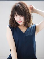 マリアバイアフロート(Maria by AFLOAT) 大人かわいいデジタルパーマロブ透明感カラーバレイヤージュ